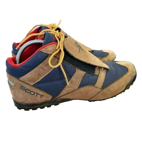 Scott mens Navy Brown Over Rock SPD MTB Cycling Shoes Size US 11 - Picture 4 of 9